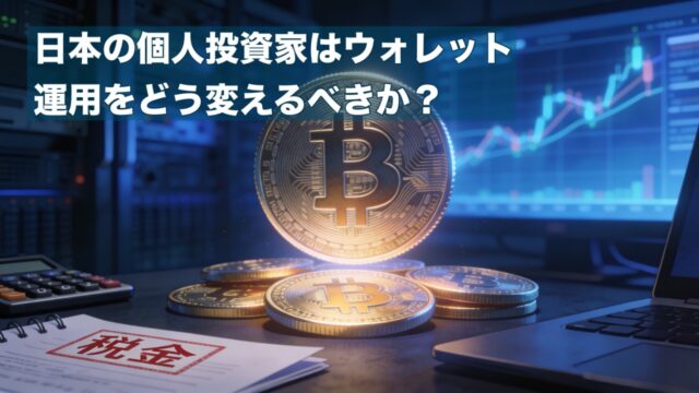 2026年から20％申告分離課税へ。日本の個人投資家はウォレット運用をどう変えるべき？